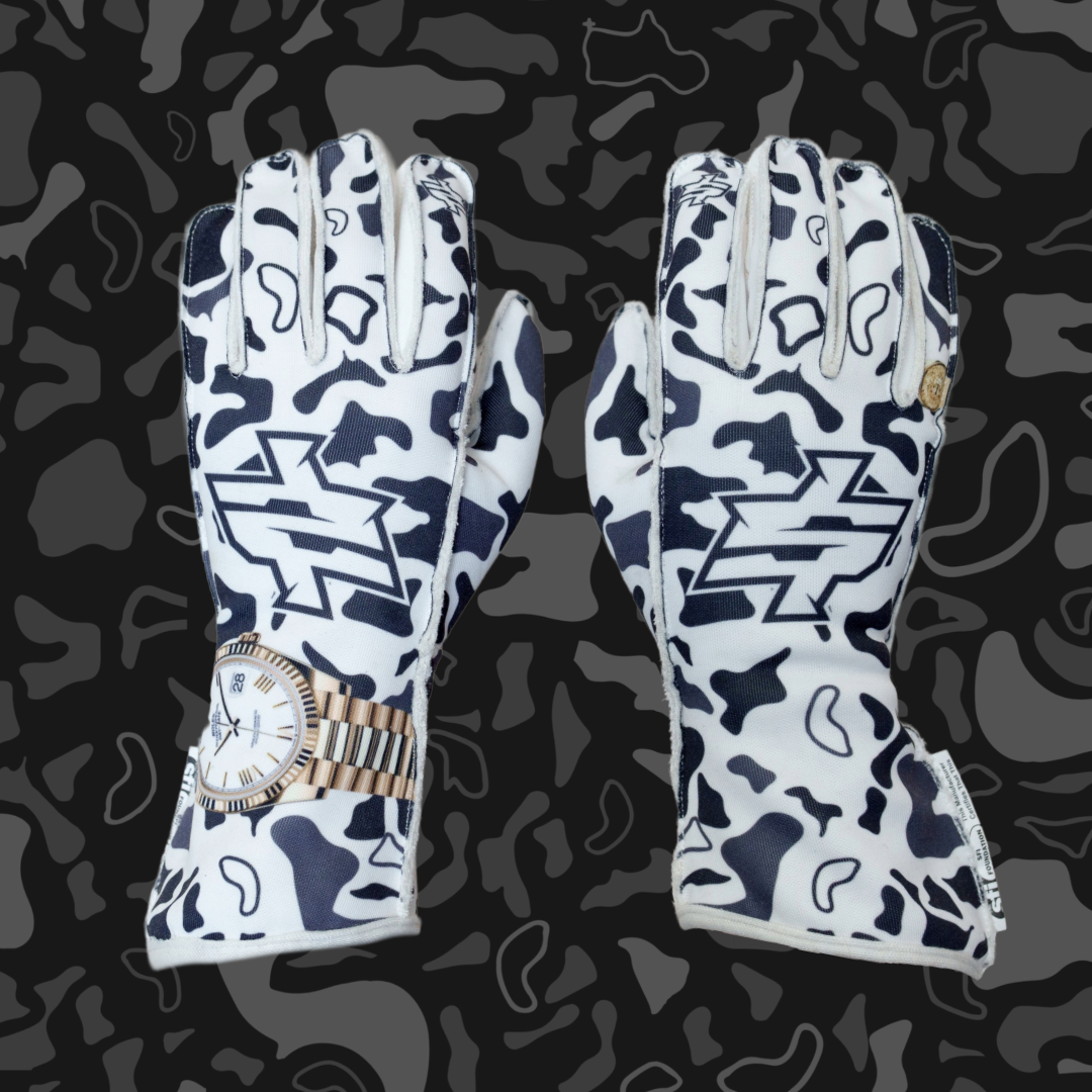 Sublimated Rollie Watch SFI Race Gloves