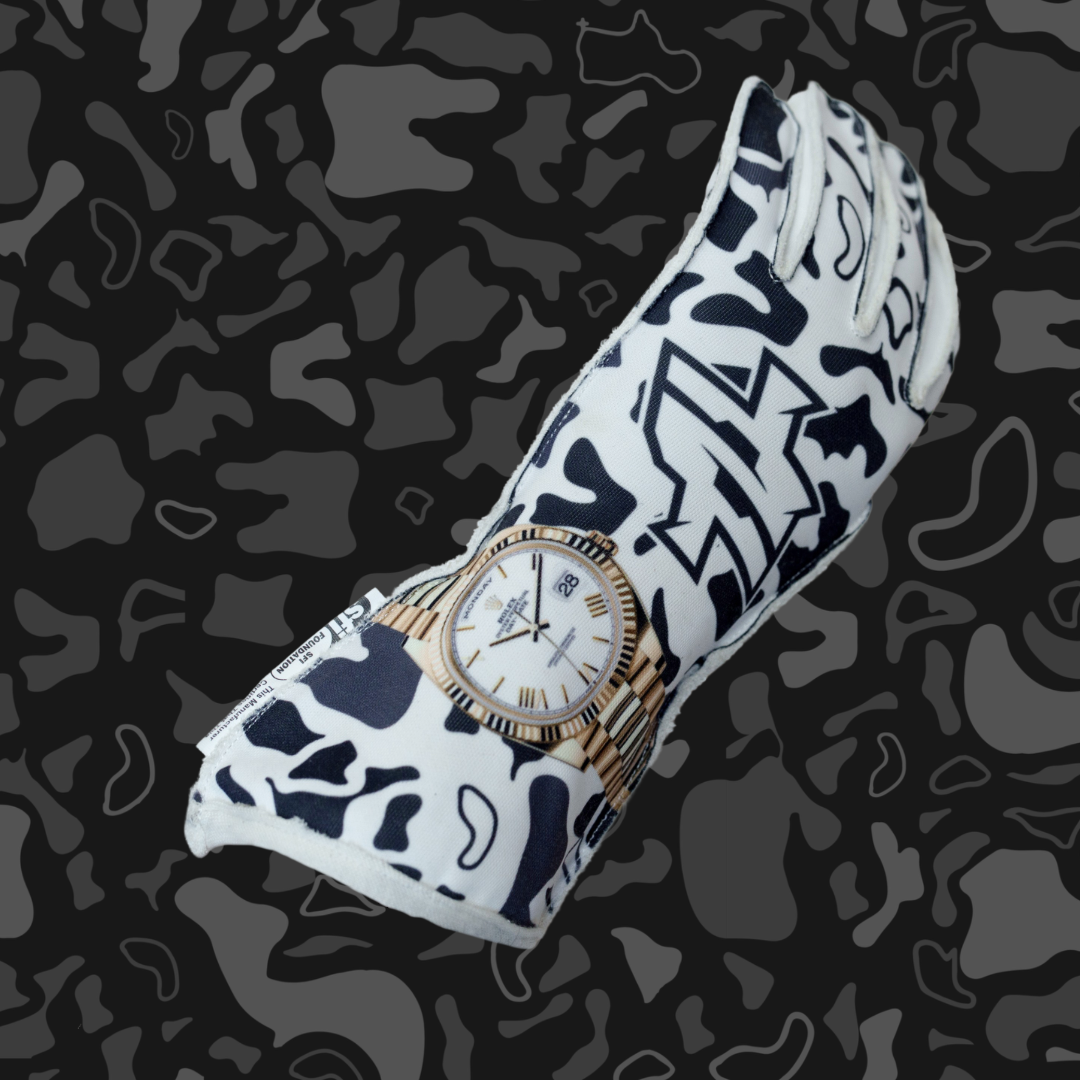 Sublimated Rollie Watch SFI Race Gloves